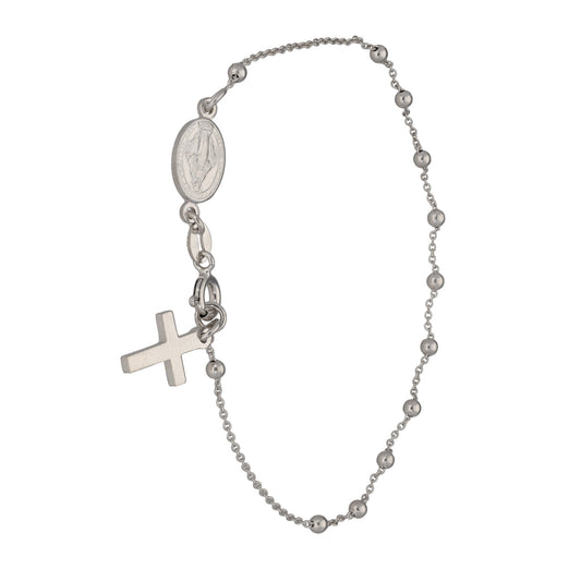 Silver Sterling Rosary Bracelet