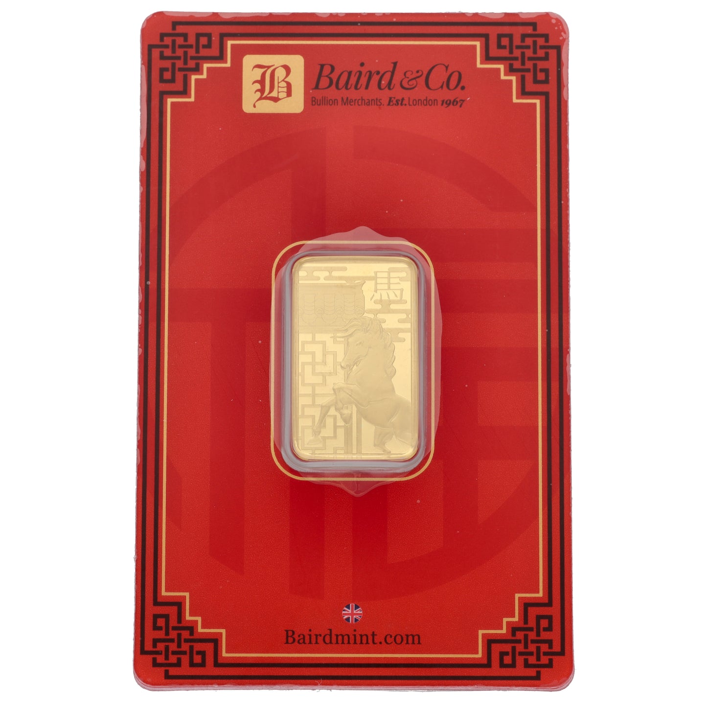 New 24ct 10g Year Of The Horse Gold Bar