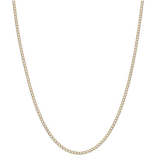 9ct Gold Curb Chain 18"