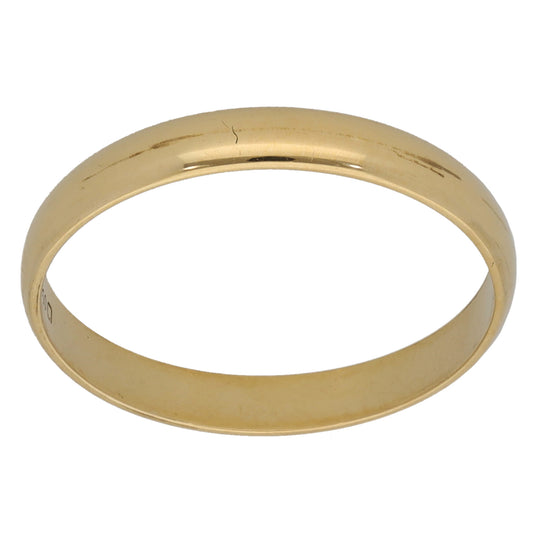 18ct Gold Plain Wedding Ring Size L