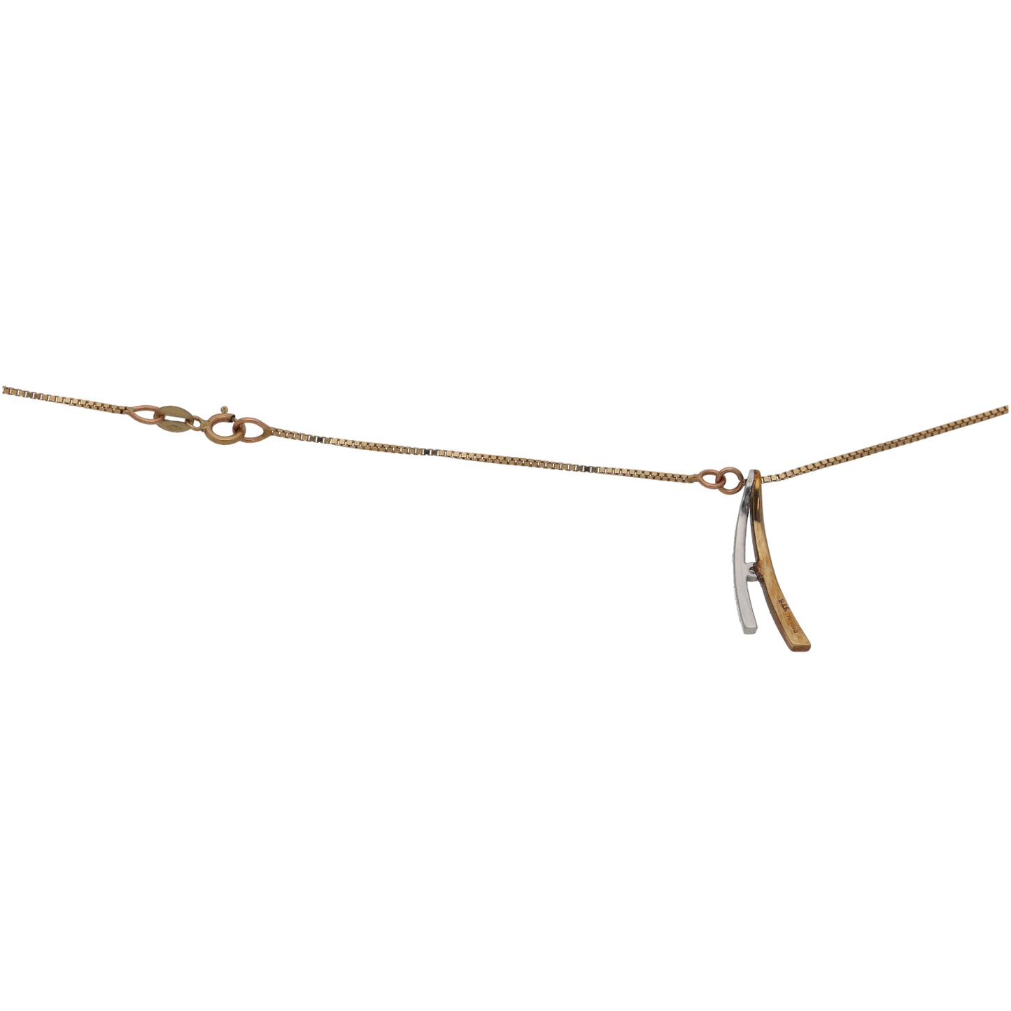 9ct Gold 0.01ct Diamond Dress/Cocktail Pendant With Chain