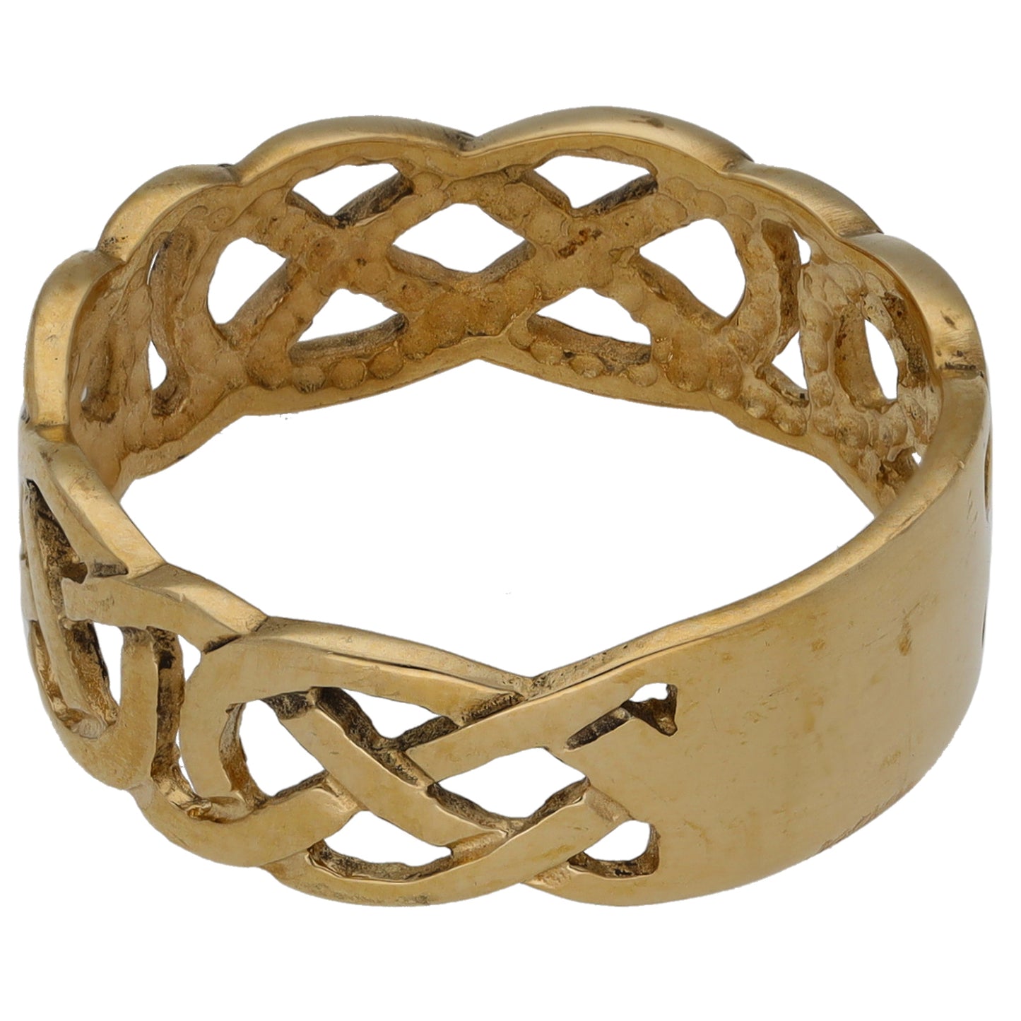 9ct Gold Shaped Wedding Ring Size R