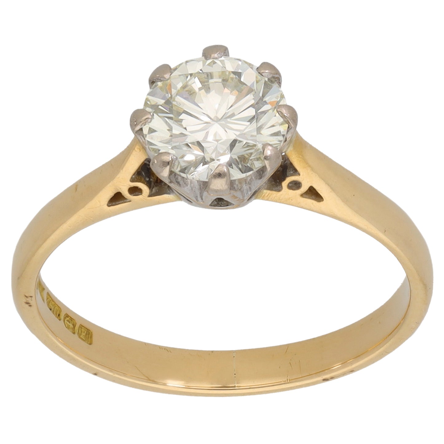18ct Gold 1.20ct Diamond Solitaire Ring Size N