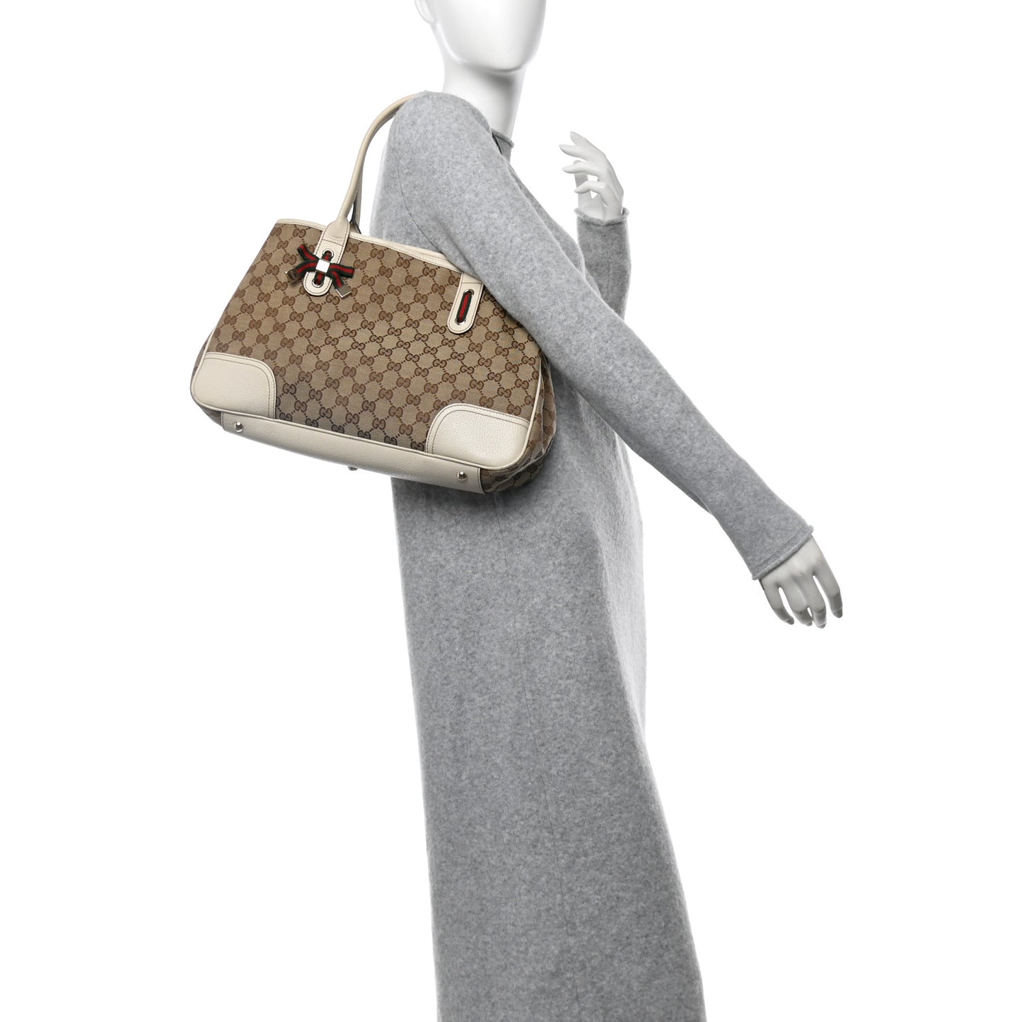 Gucci GG Monogram Princy Tote Canvas Bag - Off White