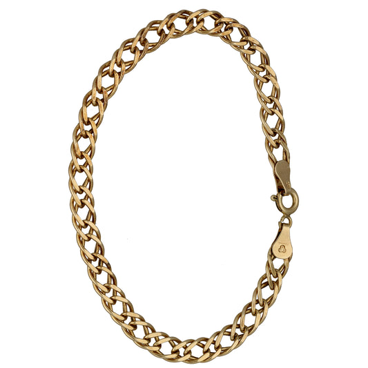 9ct Gold Double Curb Bracelet