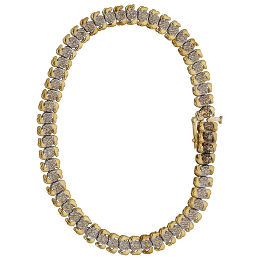 9ct Gold 0.28ct Diamond Line/Tennis Bracelet