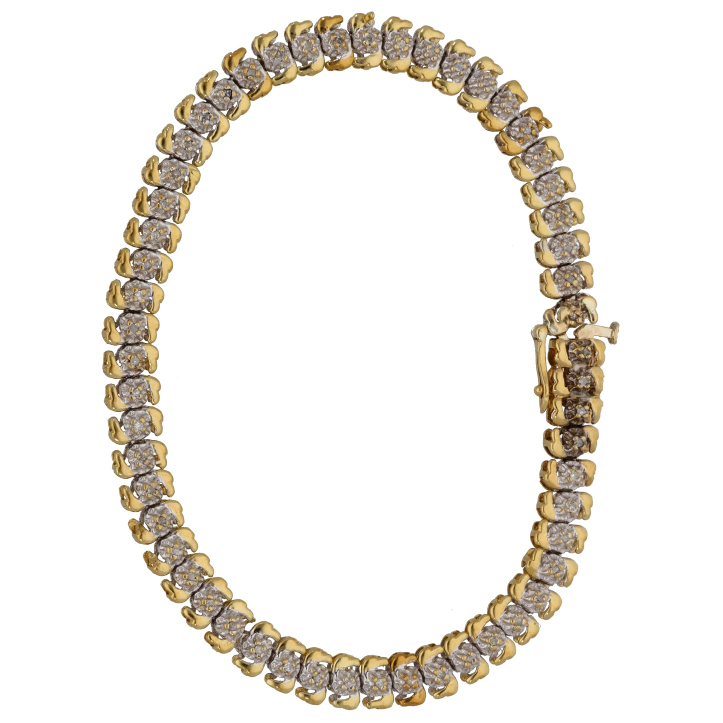 9ct Gold 0.28ct Diamond Line/Tennis Bracelet