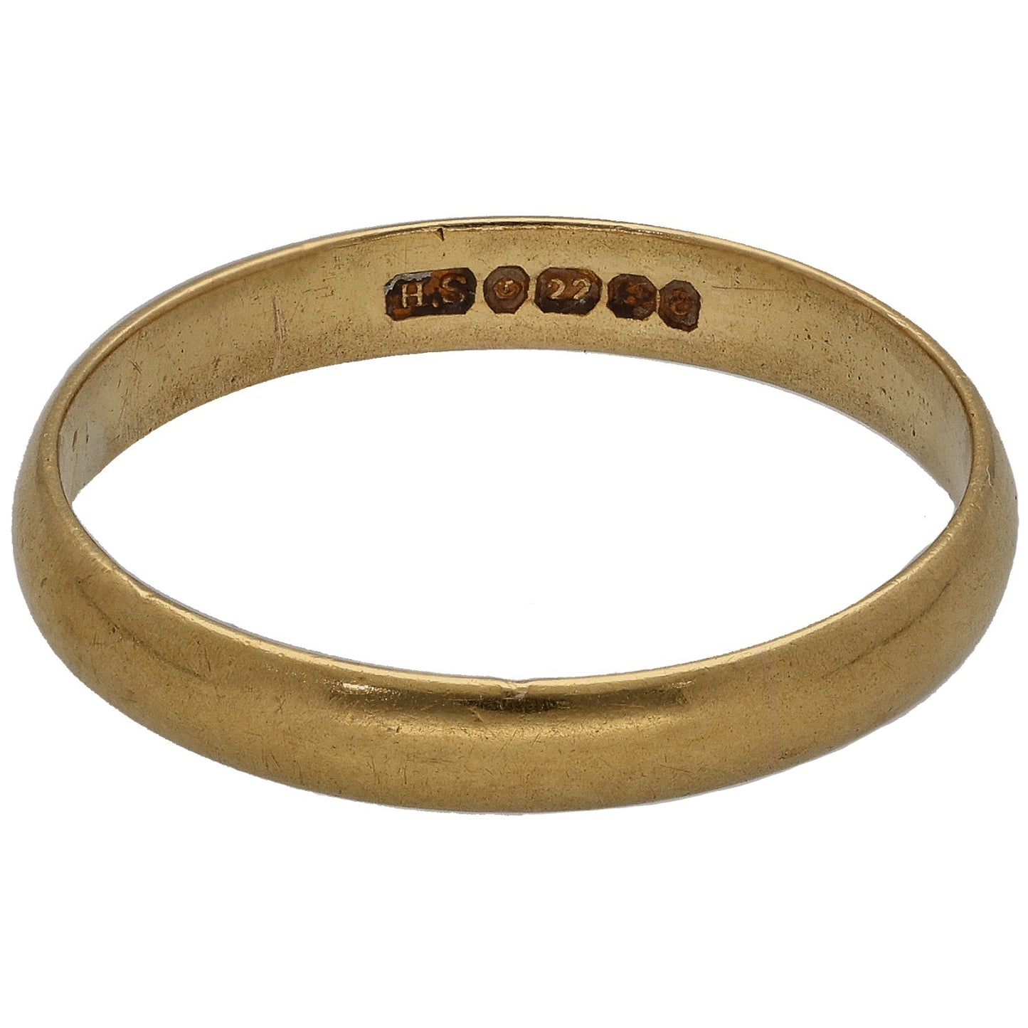 22ct Gold Plain Wedding Ring Size U