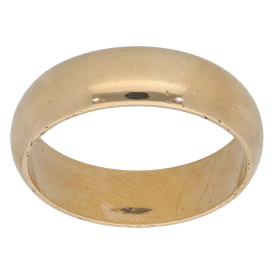 9ct Gold Plain Wedding Ring Size R