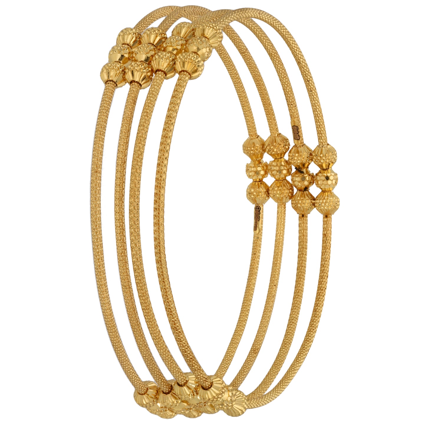 New 22ct Gold Fancy Set Of Bangles