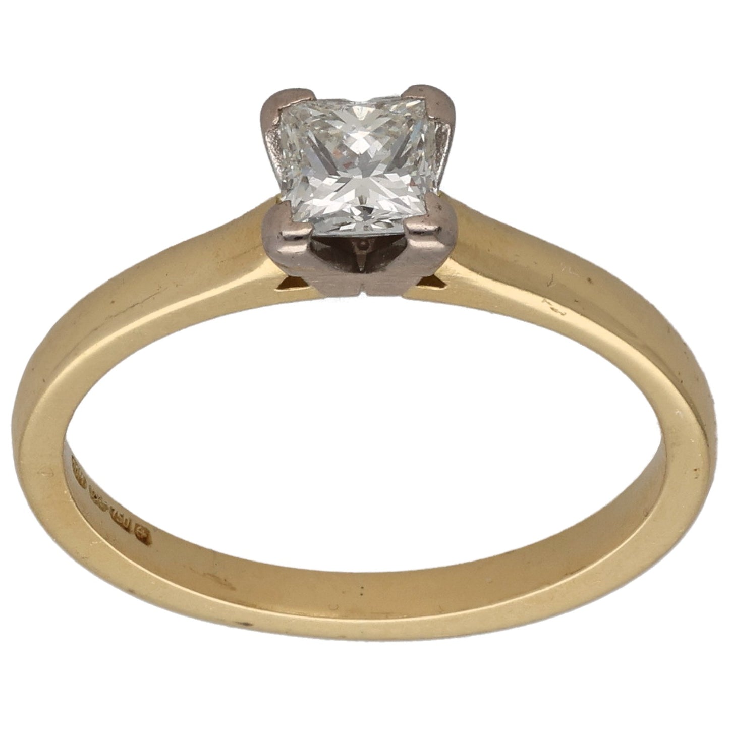 18ct Gold 0.50ct Diamond Solitaire Ring Size L