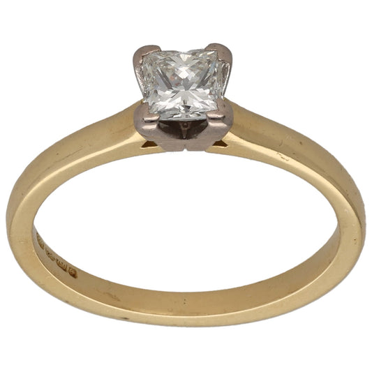 18ct Gold 0.50ct Diamond Solitaire Ring Size L