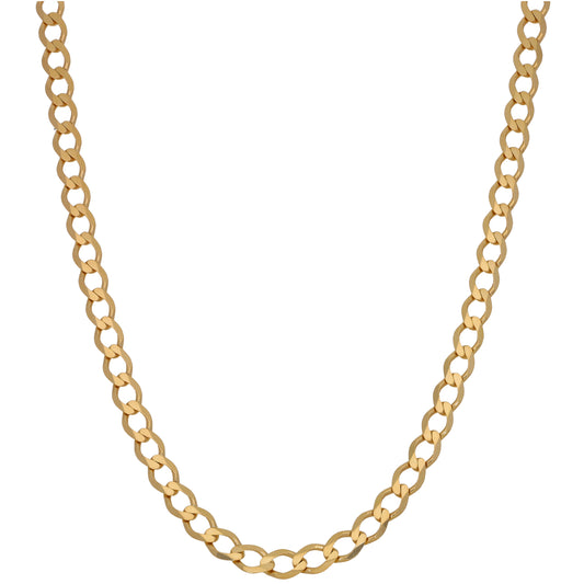New 9ct Gold Curb Chain 22"