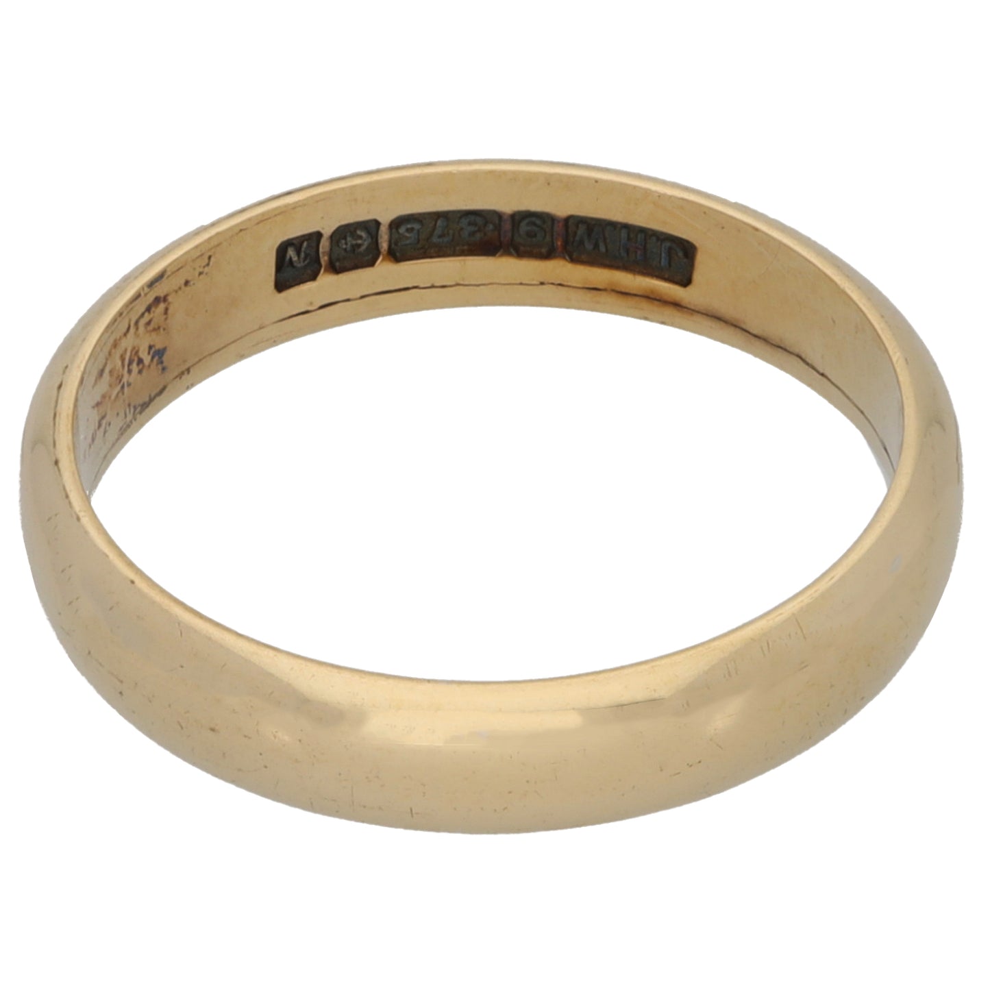 9ct Gold Plain Wedding Ring Size P
