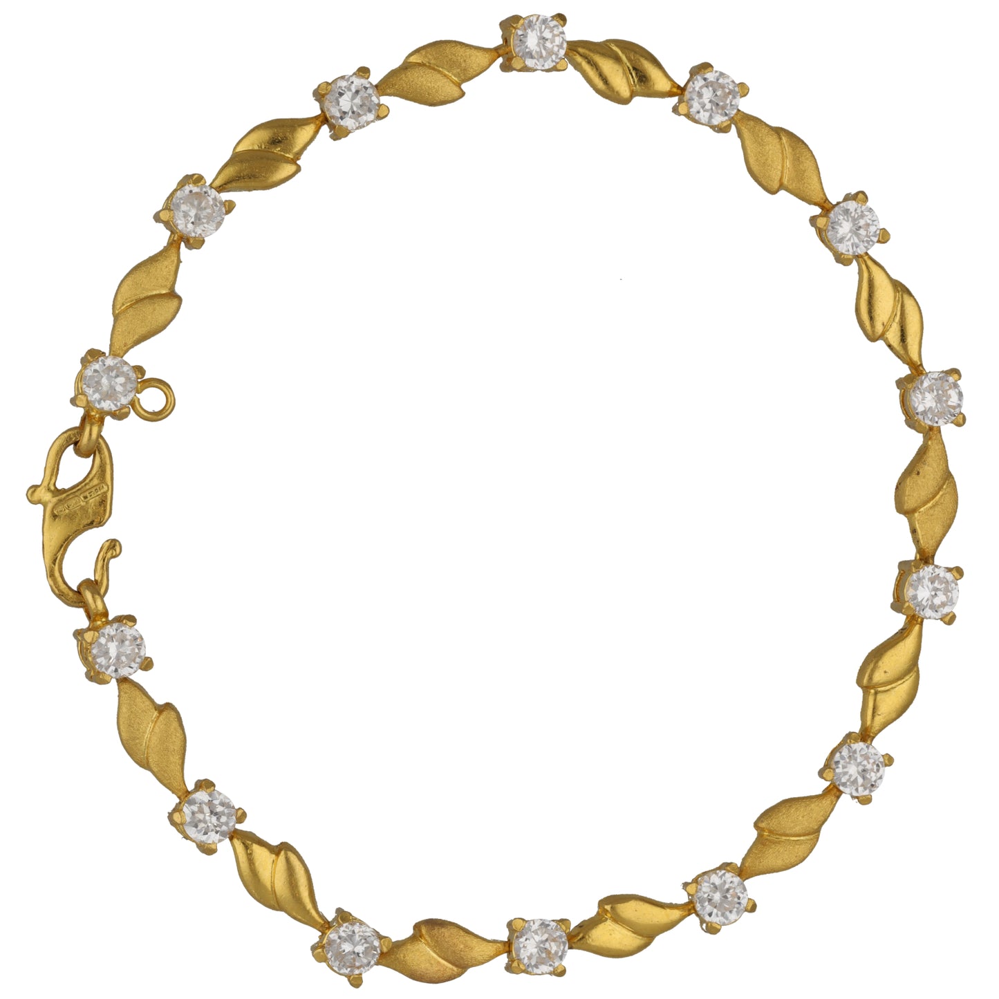 22ct Gold Cubic Zirconia Fancy Stone Set Bracelet