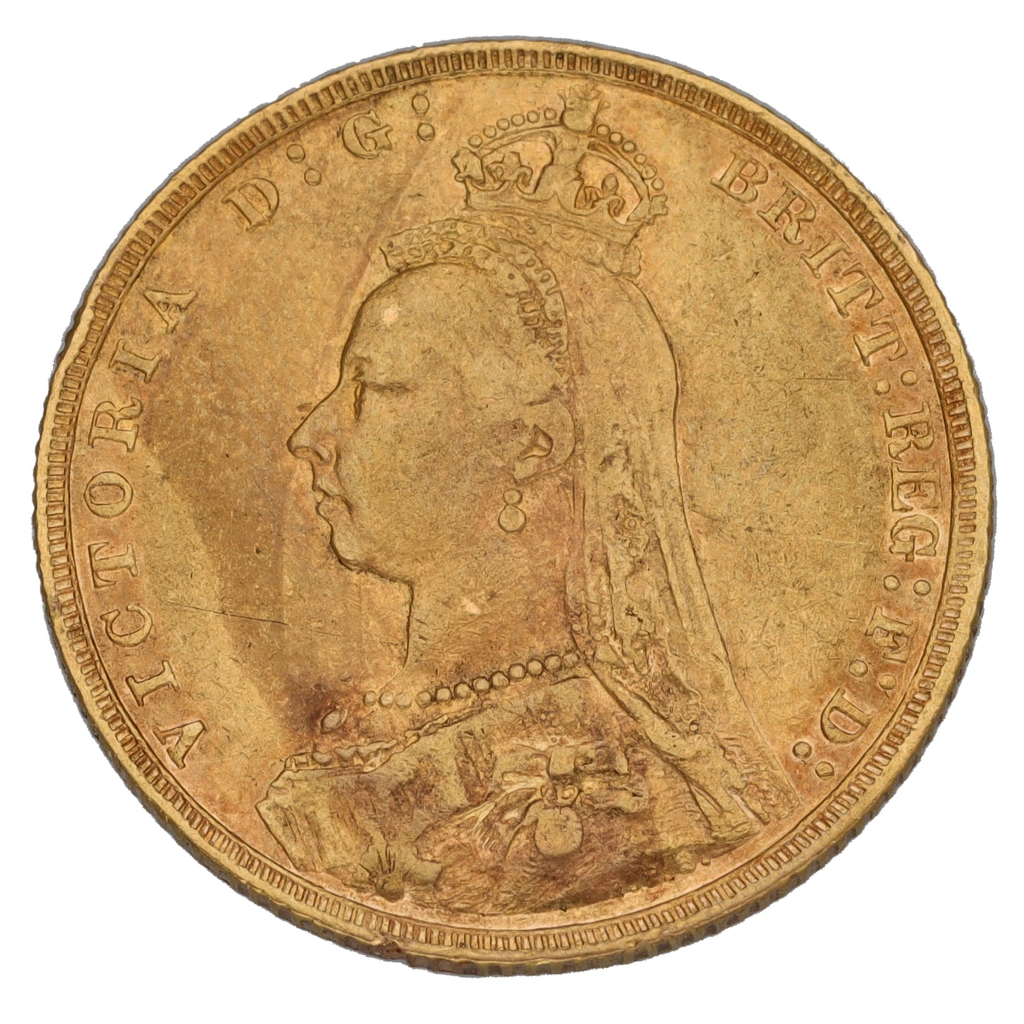 22ct Gold Queen Victoria Full Sovereign Coin 1890