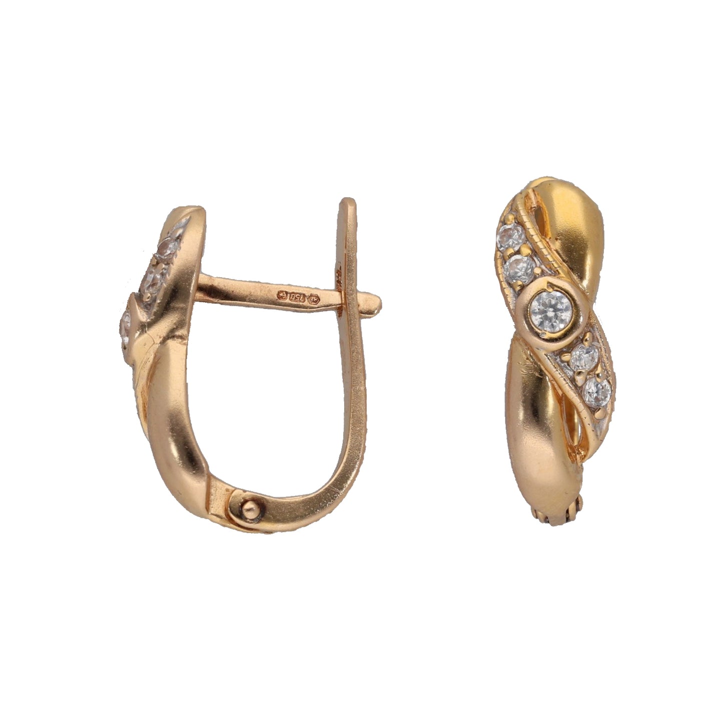 18ct Gold Cubic Zirconia Dress/Cocktail Earrings