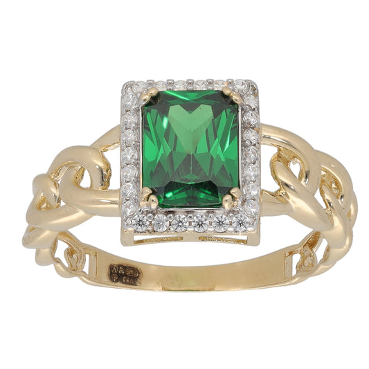 New 14ct Imitation Gems Cluster Ring Size P 1/2