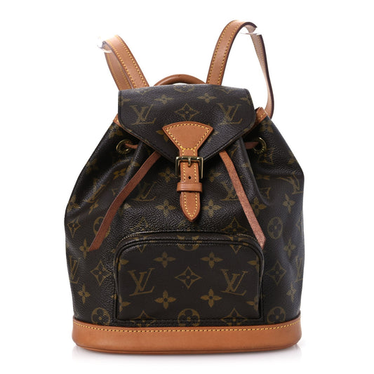 Louis Vuitton Montsouris Backpack Monogram Coated Canvas Bag - Brown
