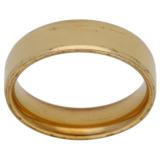 9ct Gold Plain Wedding Ring Size L