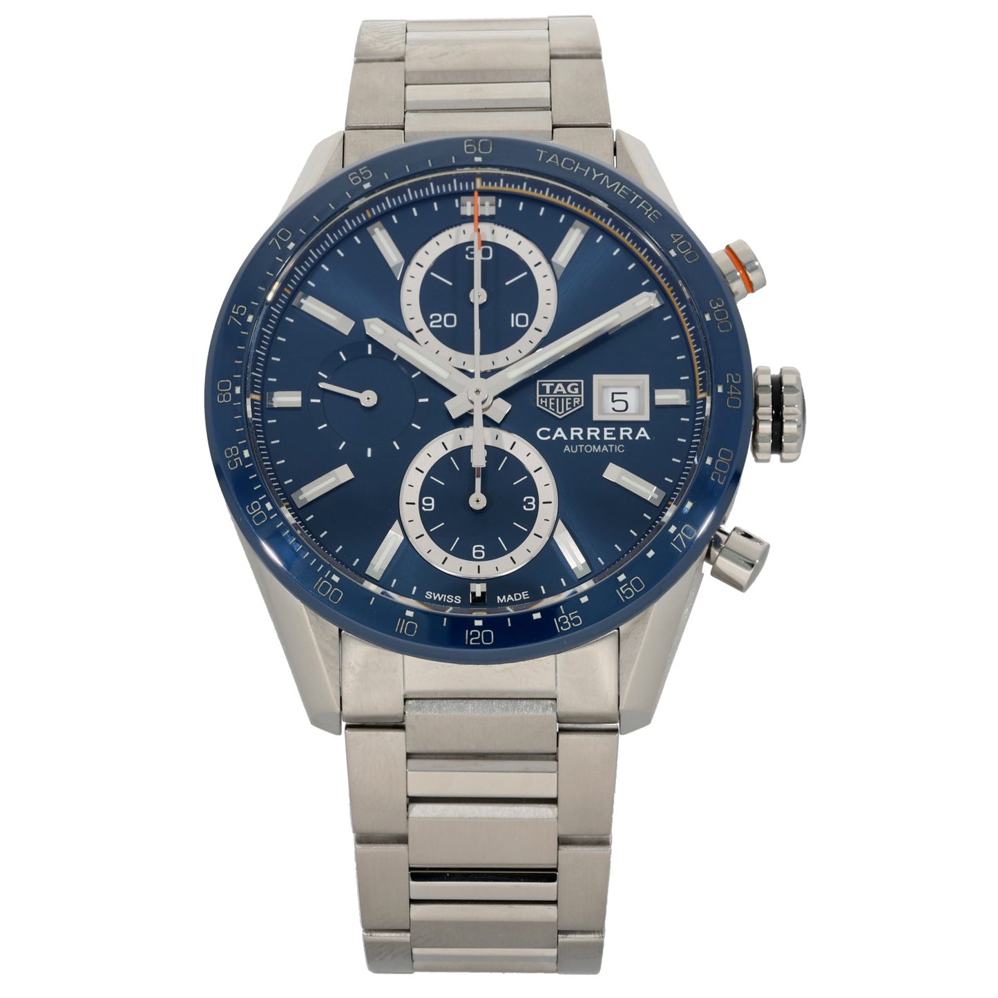 Tag Heuer Carrera CBM2112-0, blue dial, stainless steel front image