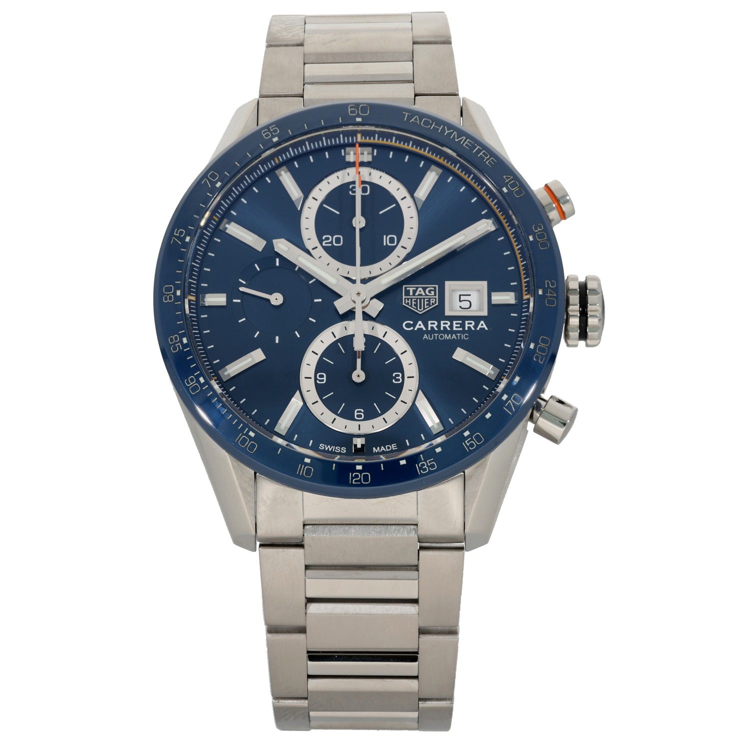 Tag Heuer Carrera CBM2112-0, blue dial, stainless steel front image