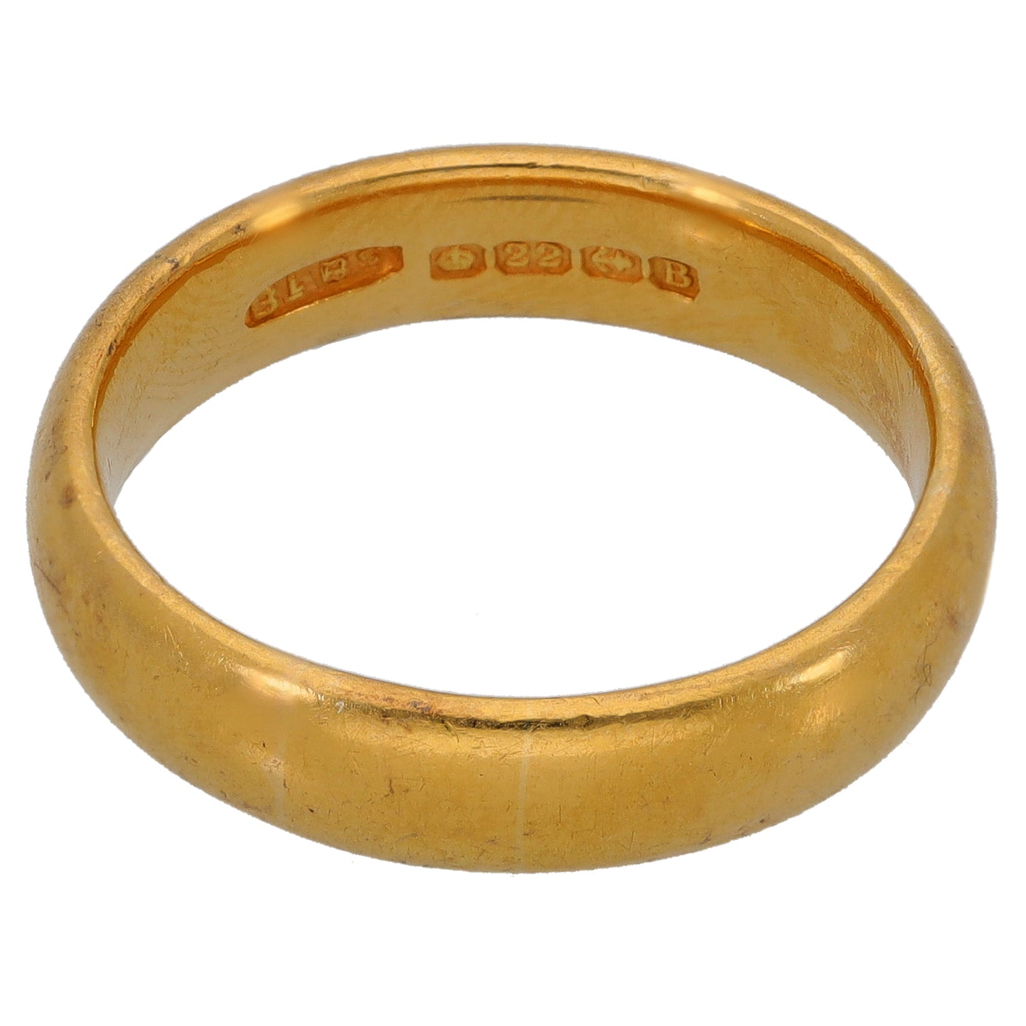 22ct Gold Plain Wedding Ring Size O