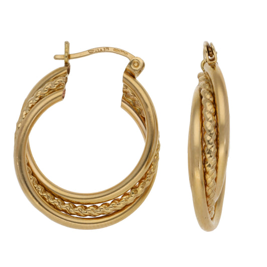 9ct Gold Creole Earrings