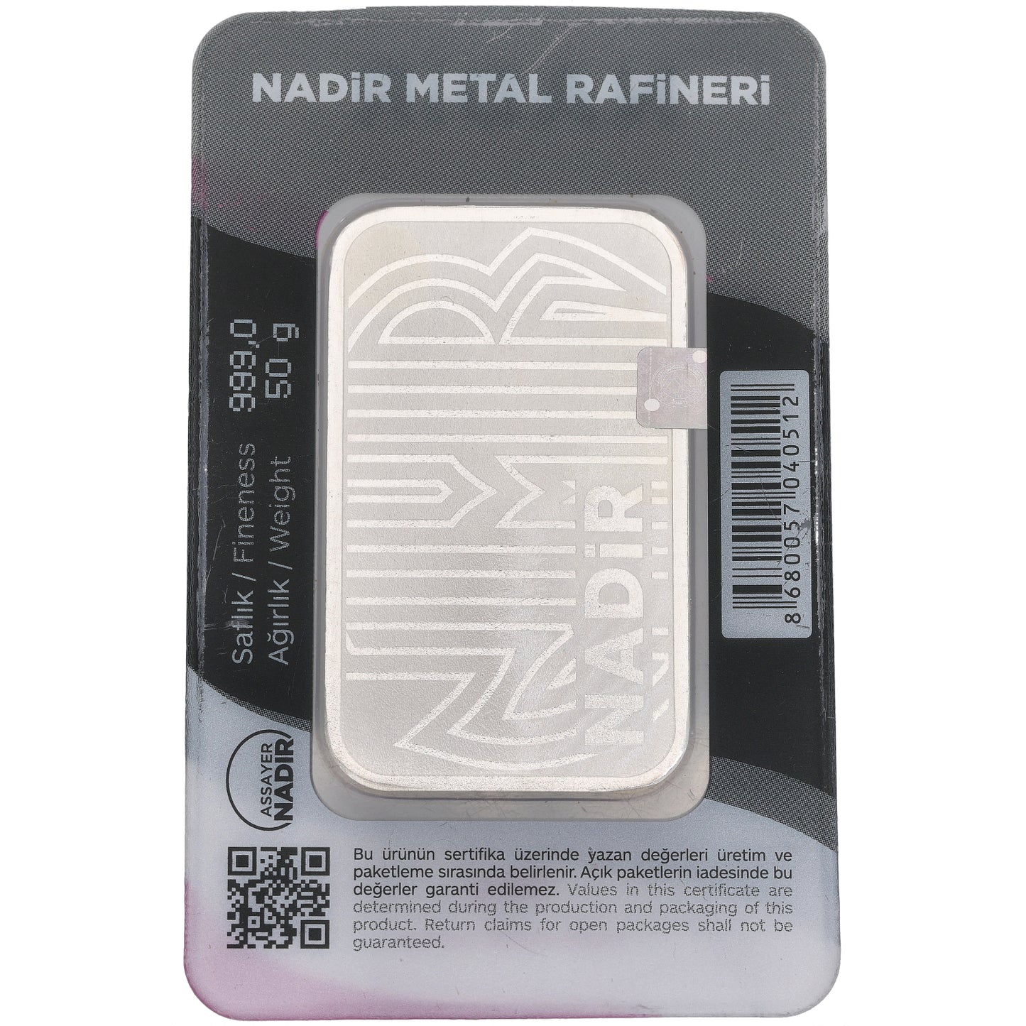 Fine Silver 50g Bar