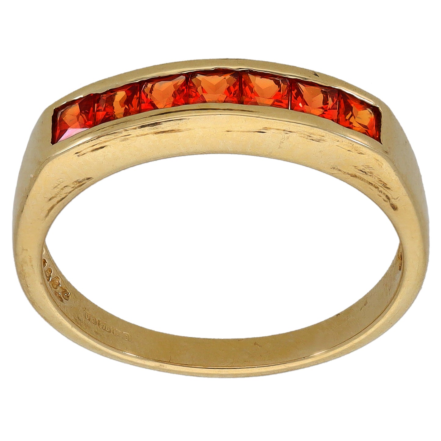 9ct Gold Sapphire Half Eternity Ring Size N