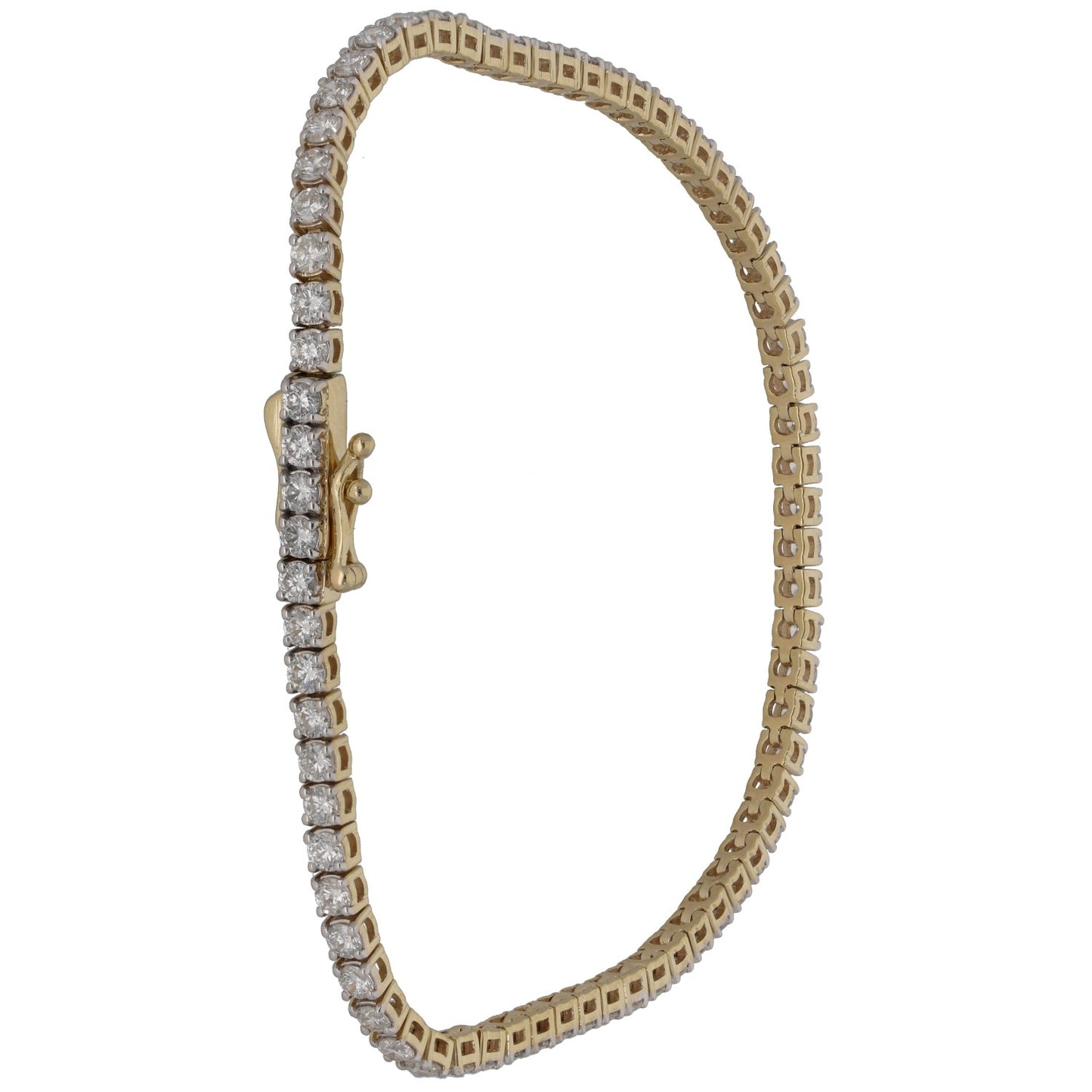 New 9ct Gold 3.00ct Laboratory-Grown Diamond Line/Tennis Bracelet