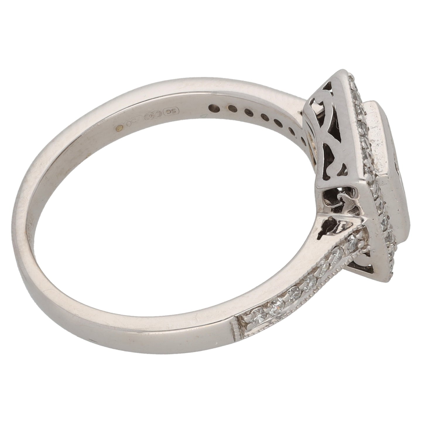 18ct Gold 0.50ct Diamond Cluster Ring Size N