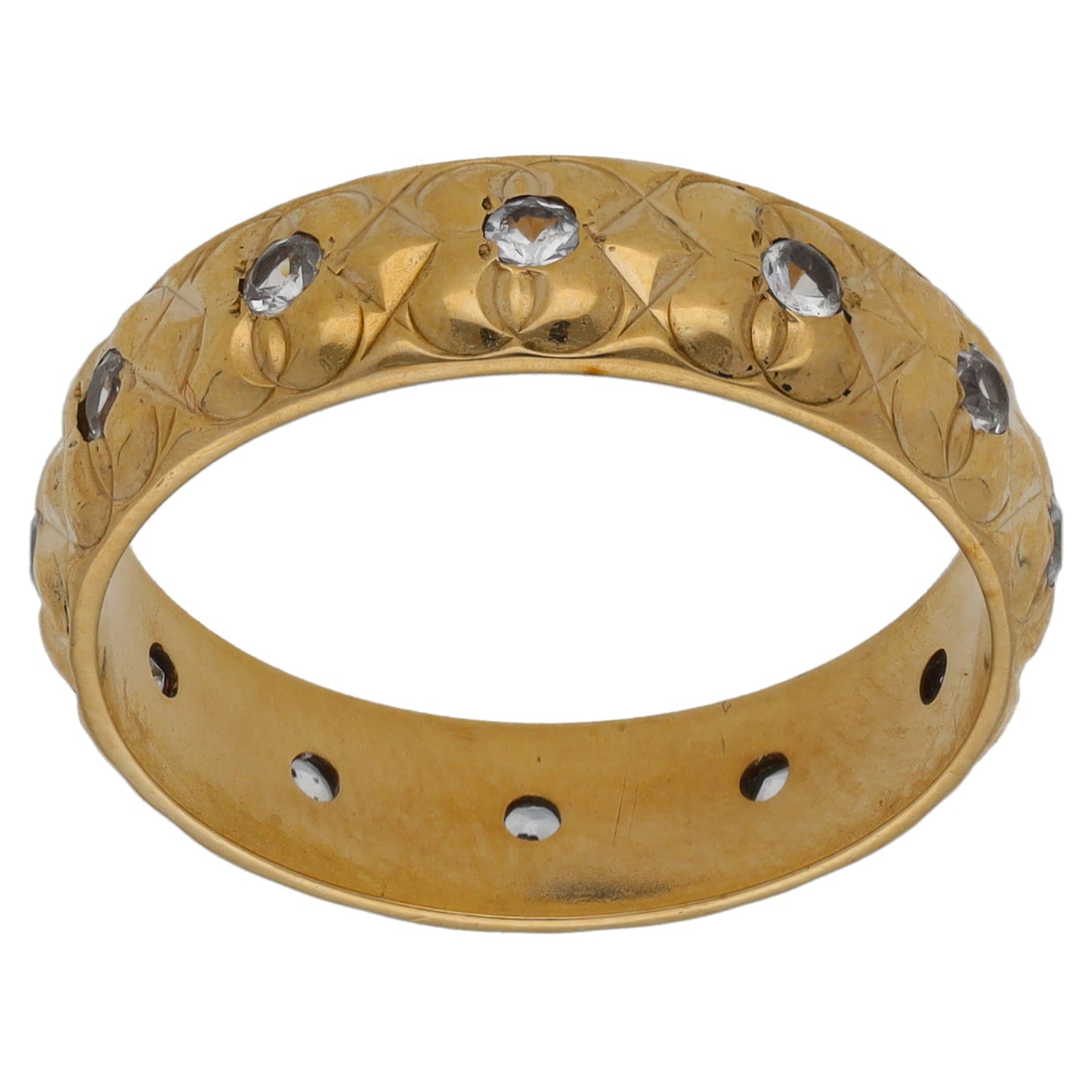 9ct Gold Cubic Zirconia Eternity Ring Size K