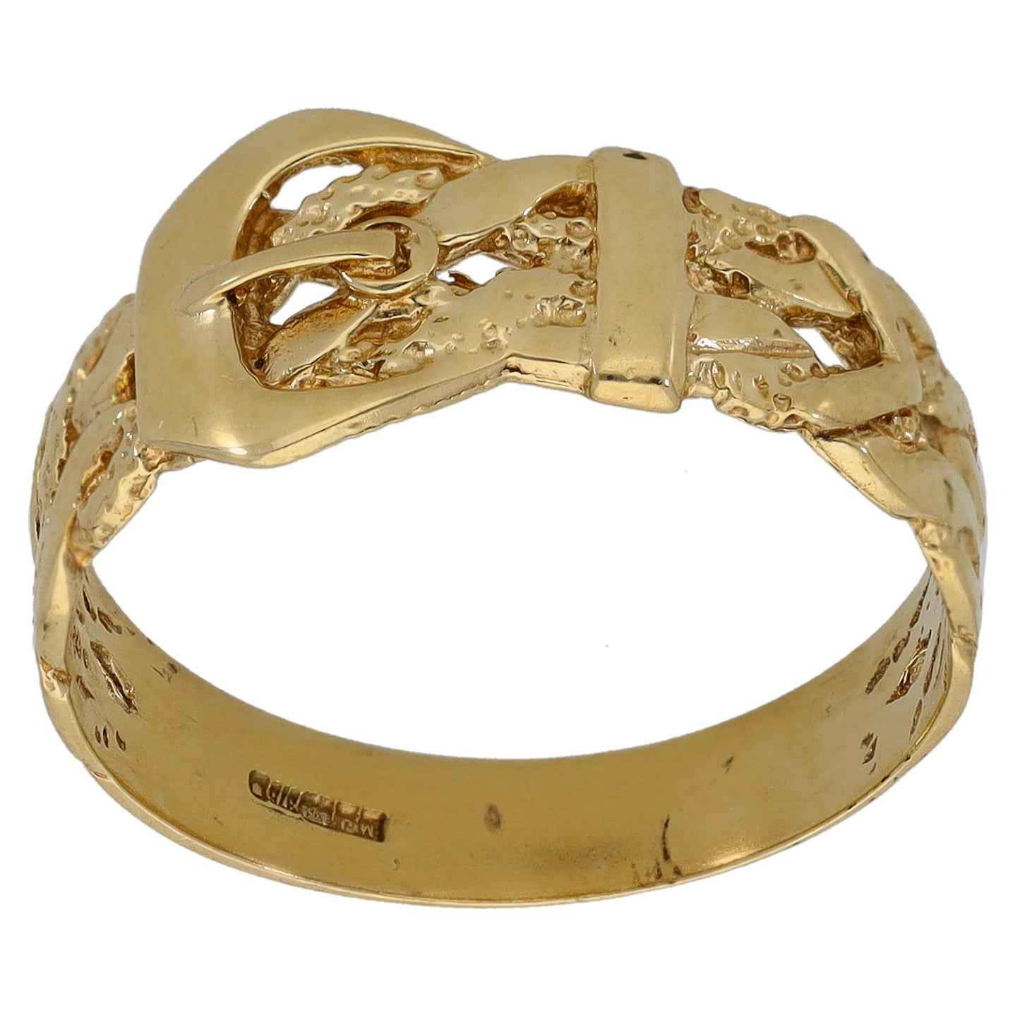 9ct Gold Buckle Ring Size U