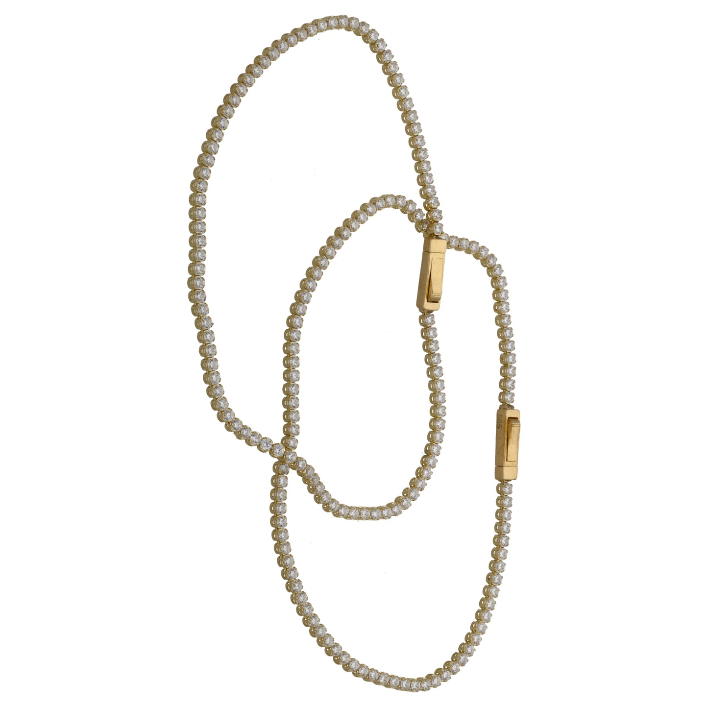 14ct Gold Cubic Zirconia Line/Tennis Bracelet