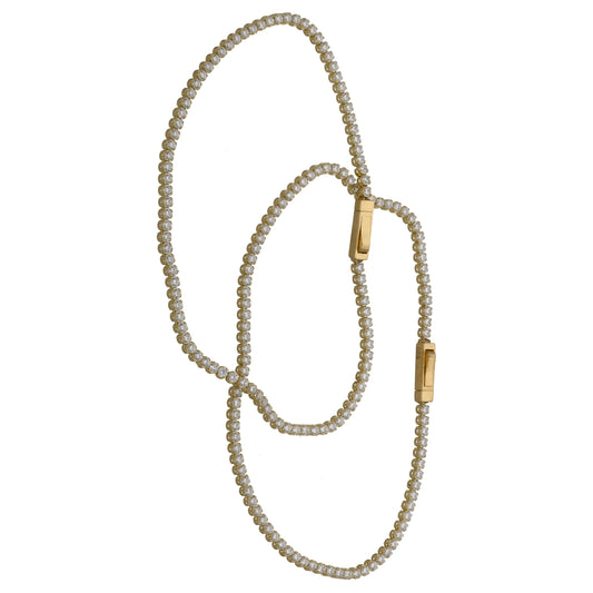 14ct Gold Cubic Zirconia Line/Tennis Bracelet