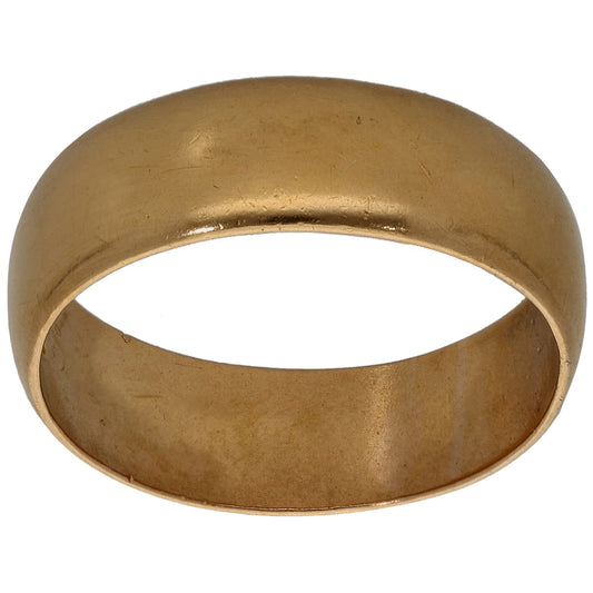 22ct Gold Plain Wedding Ring Size P