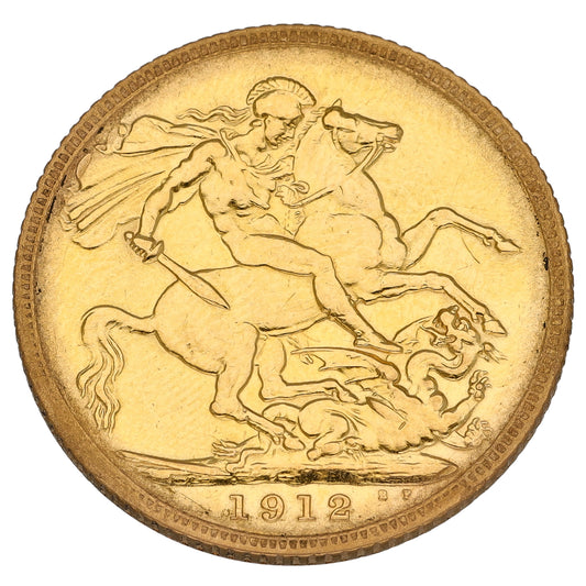 22ct Gold King George V Full Sovereign Coin 1912