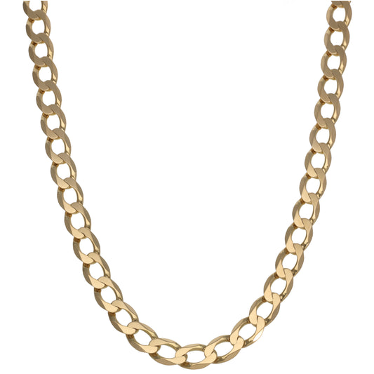 9ct Gold Curb Chain 22"