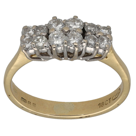 18ct Gold 0.44ct Diamond Dress/Cocktail Ring Size K