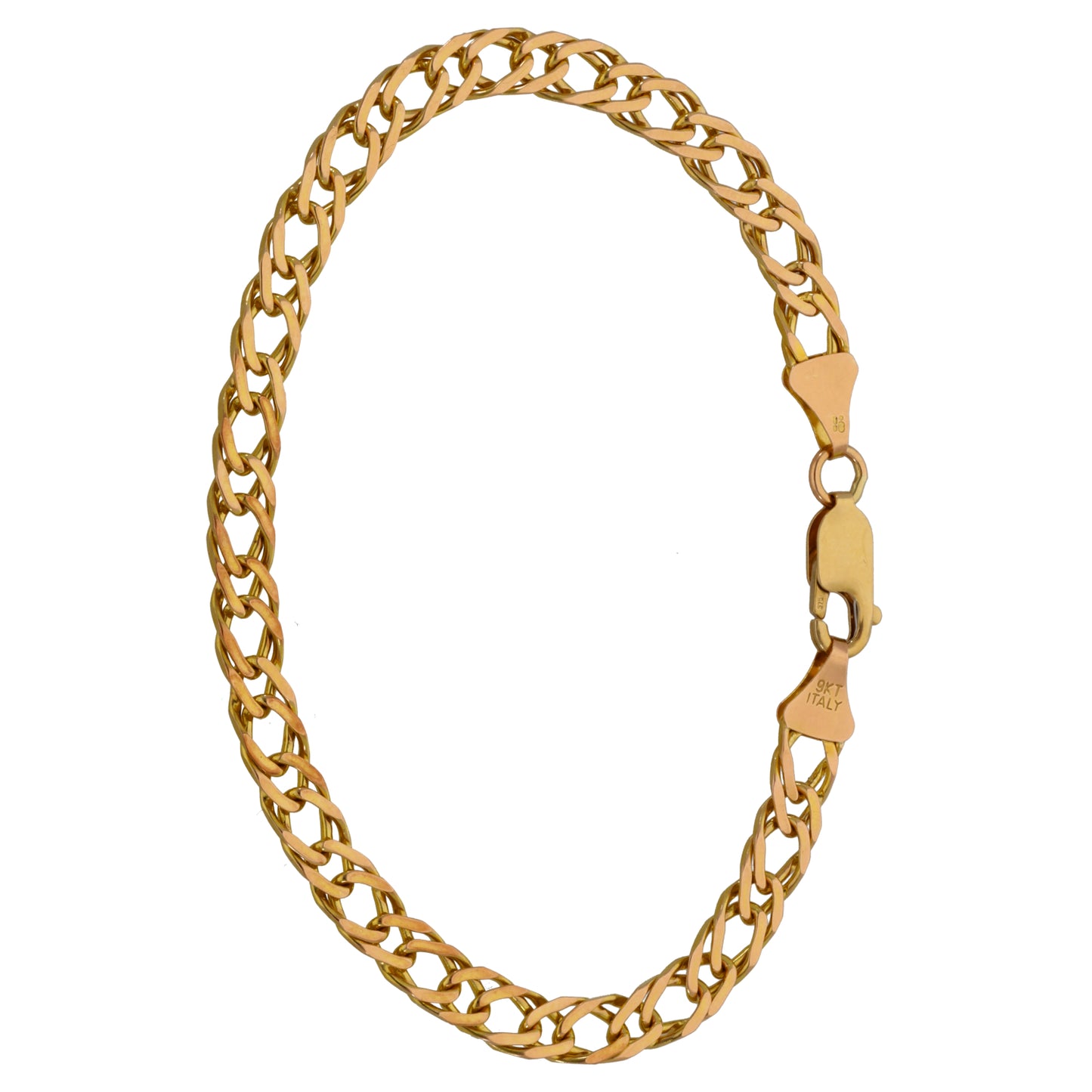 9ct Gold Double Curb Bracelet