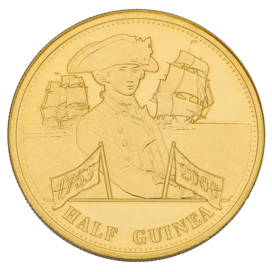 22ct Gold Queen Elizabeth II Half Guinea Coin 2008