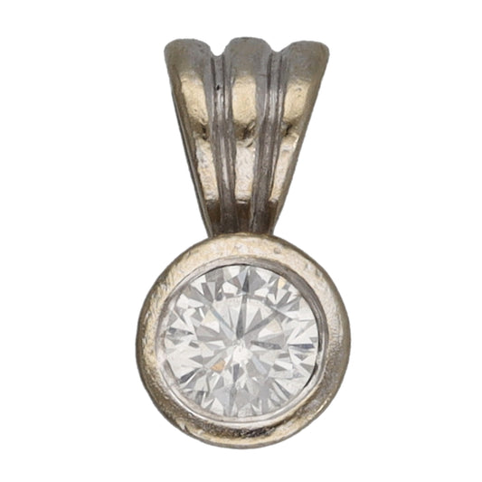 18ct White Gold 0.25ct Diamond Solitaire Pendant