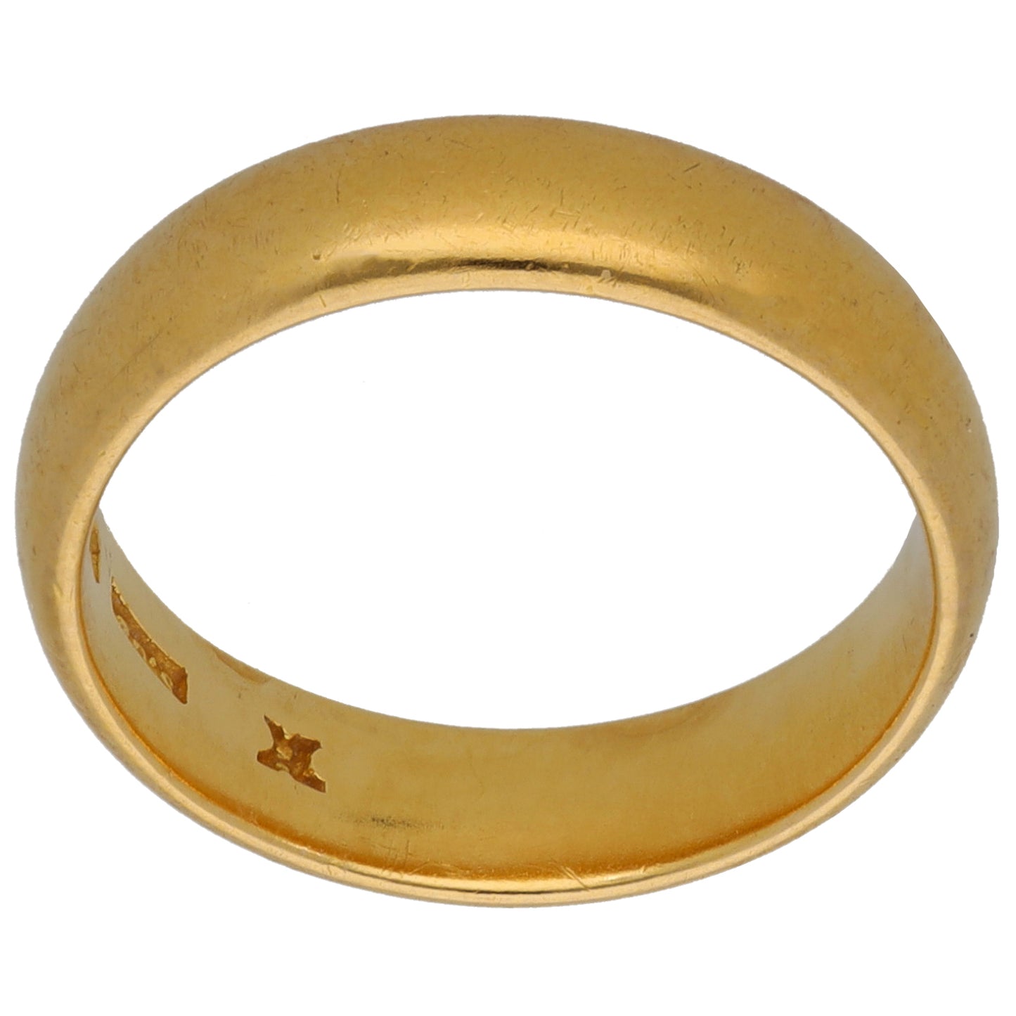 22ct Gold Plain Wedding Ring Size L