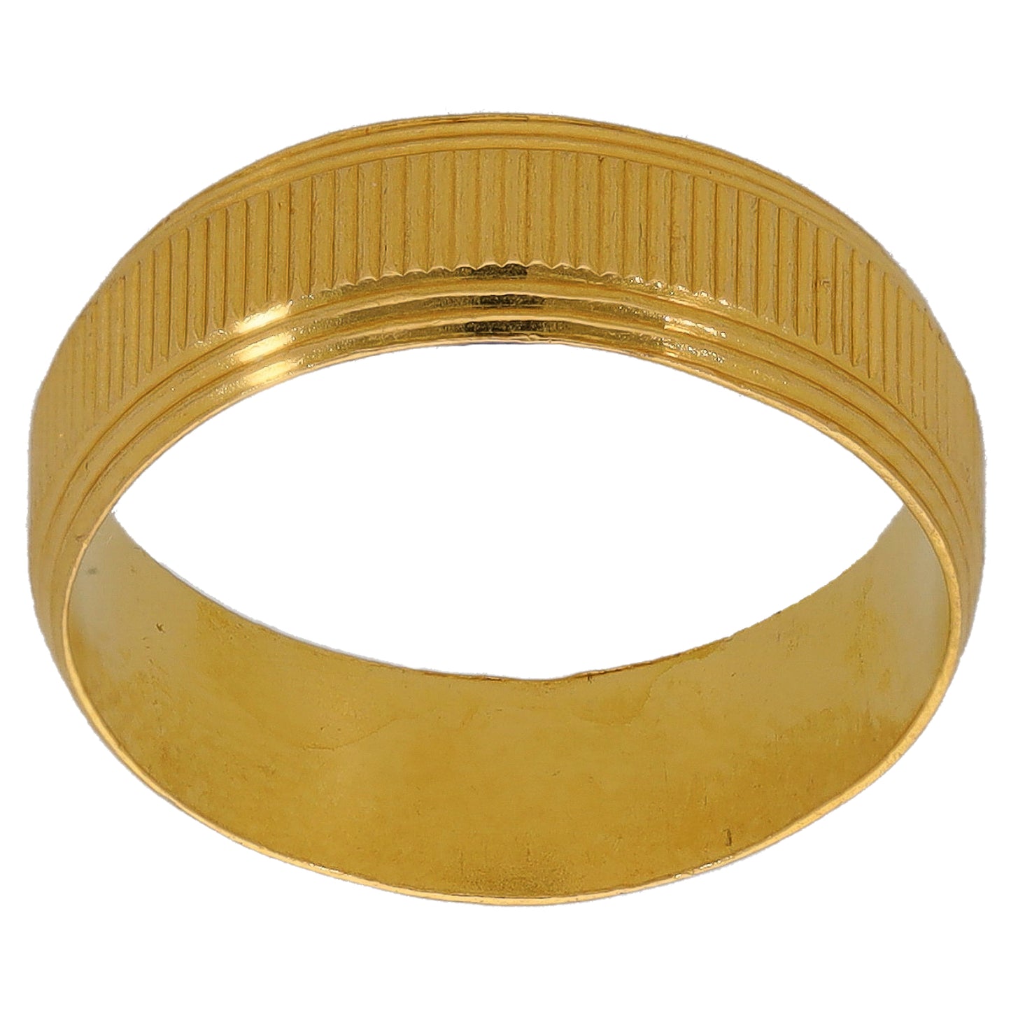 22ct Gold Patterned Wedding Ring Size L
