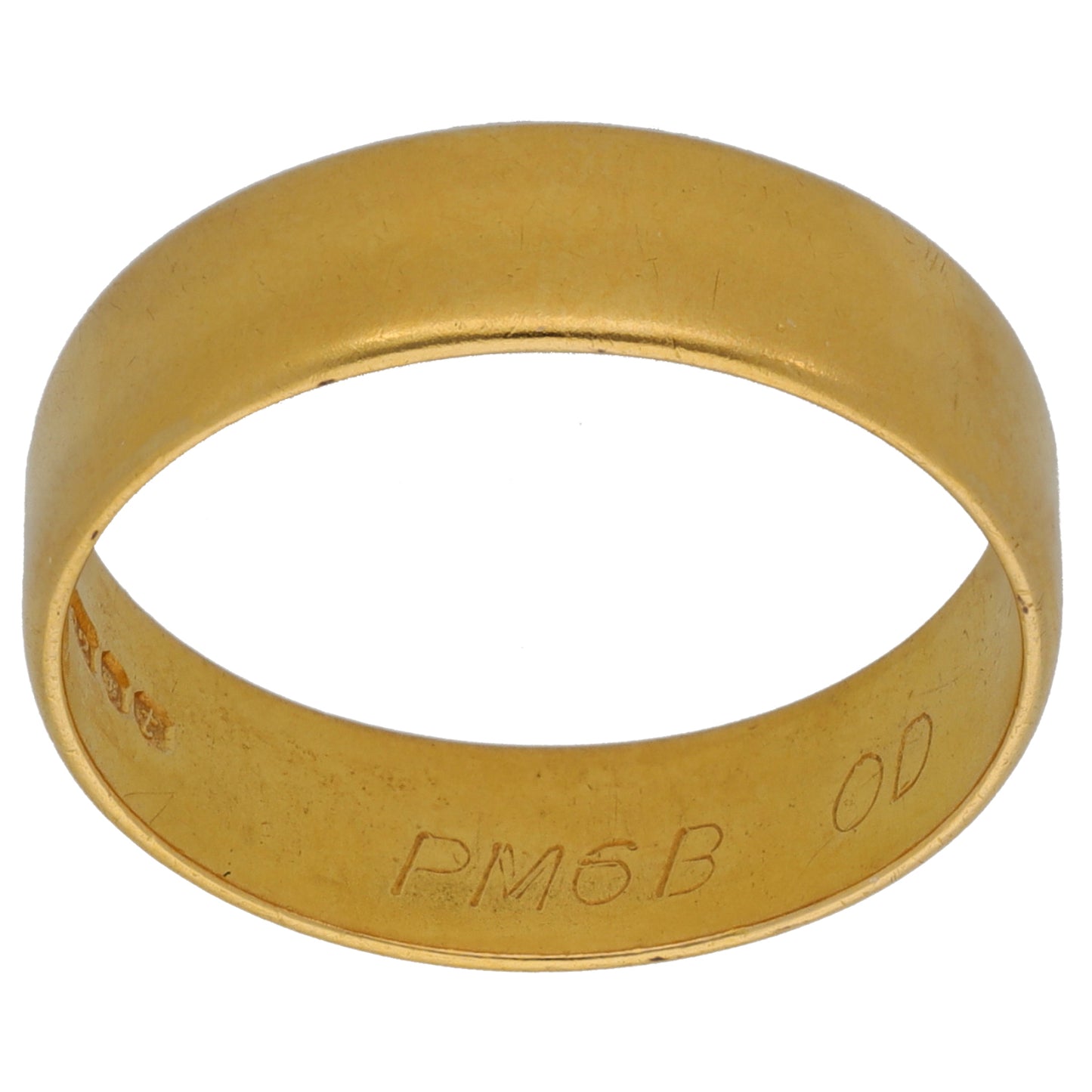 22ct Gold Plain Wedding Ring Size T
