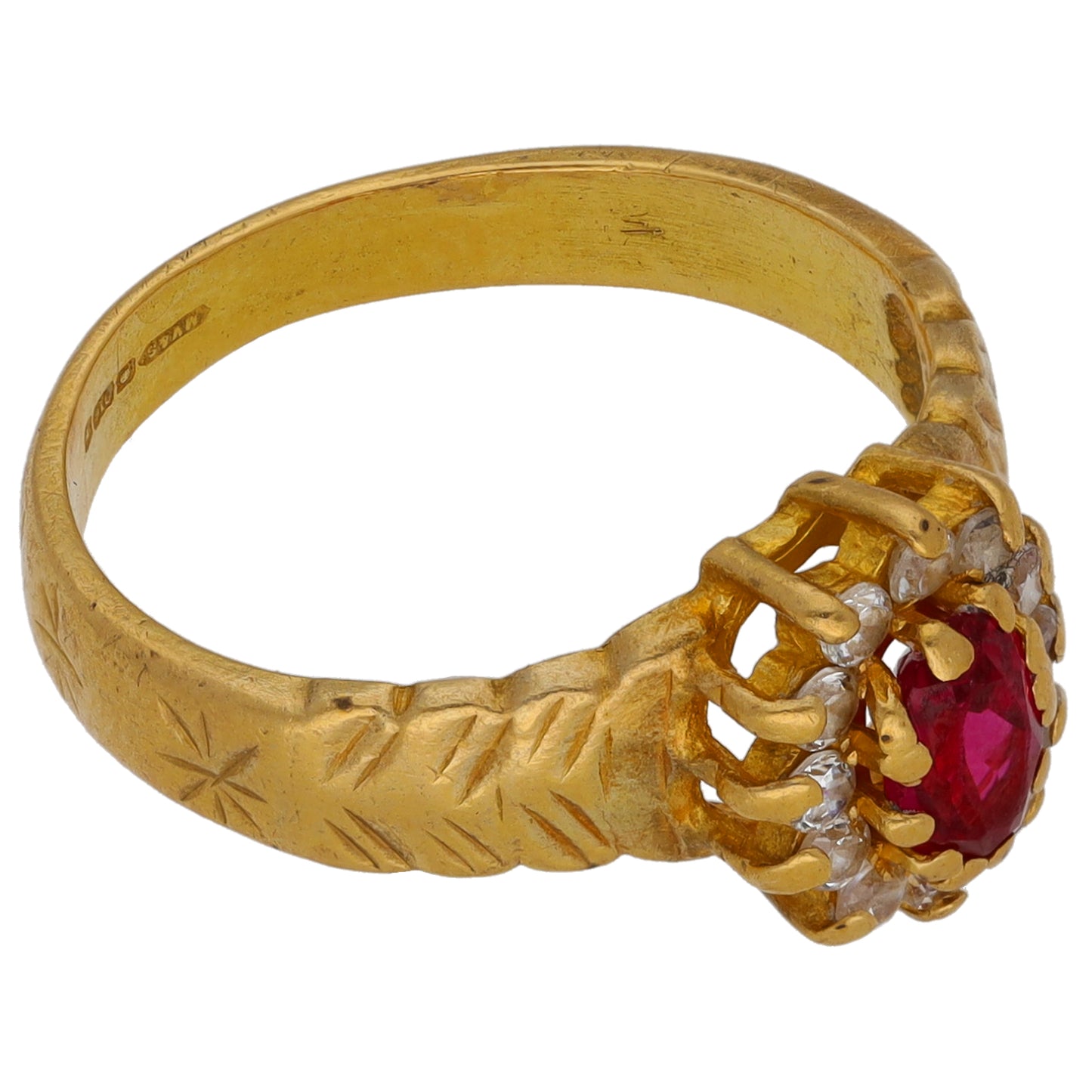 22ct Gold Imitation Dress/Cocktail Ring Size N