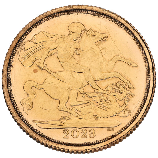 22ct Gold King Charles III Full Sovereign Coin 2023