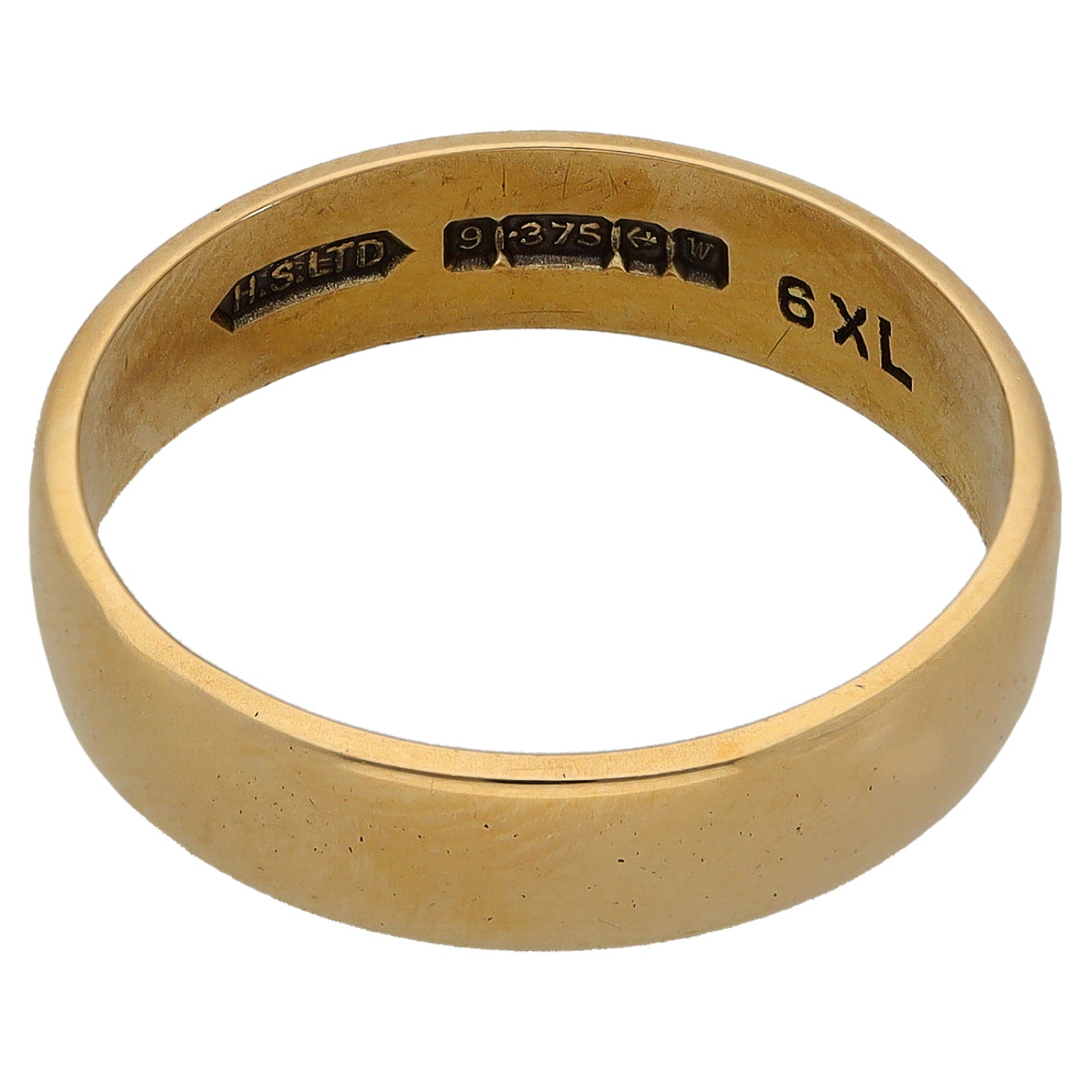 9ct Gold Plain Wedding Ring Size P