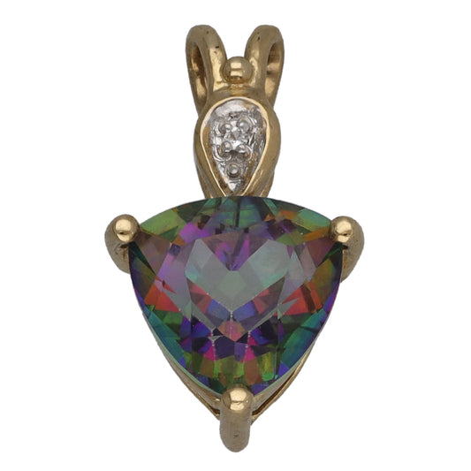 9ct Gold Coated Topaz & Imitation Dress/Cocktail Pendant